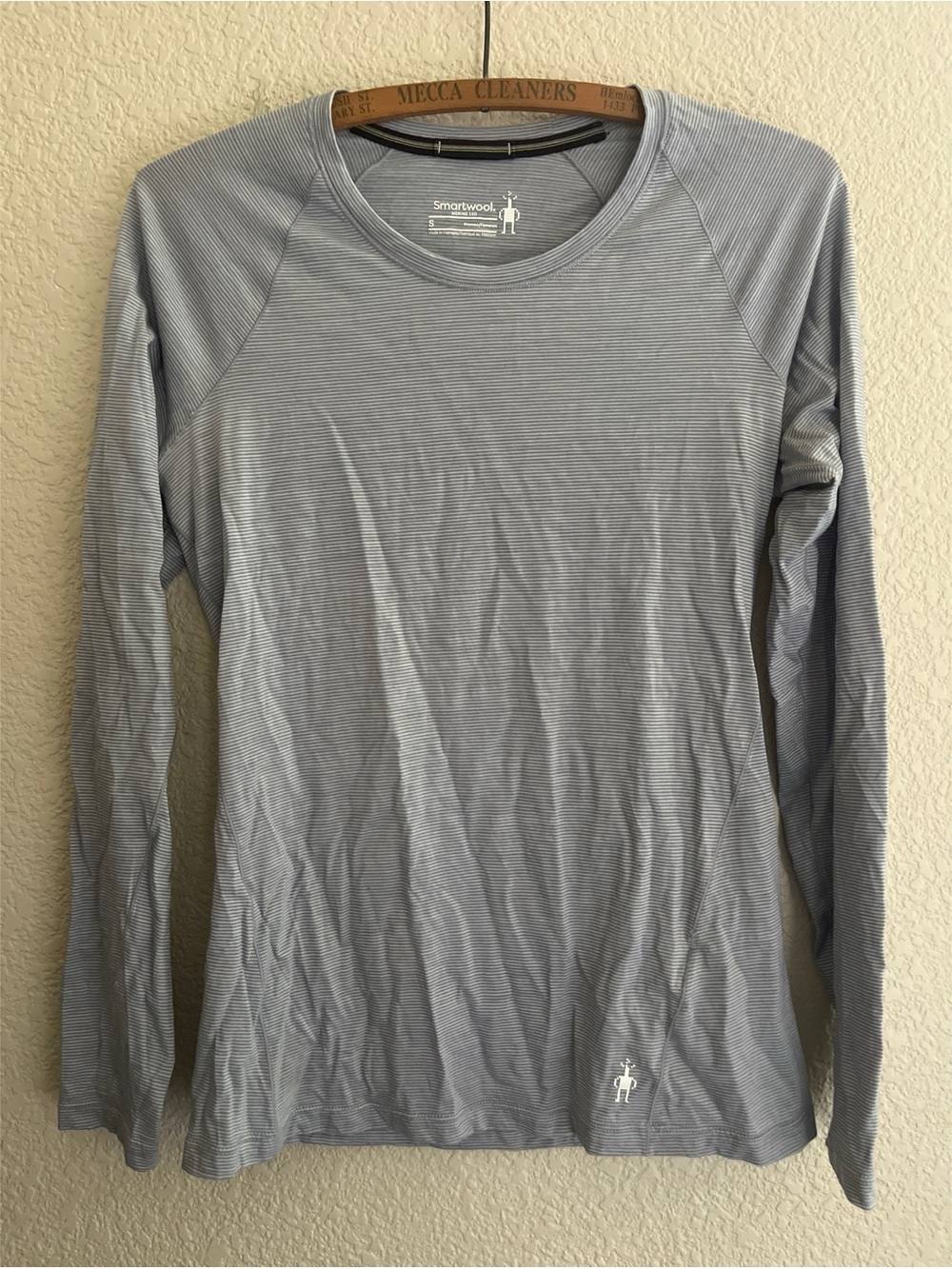 Smartwool Merino 150 Blue Striped Base Layer Long Sleeve Women’s Size Small